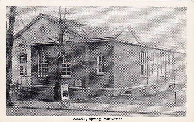 Postcard Roaring Spring Post Office PA 