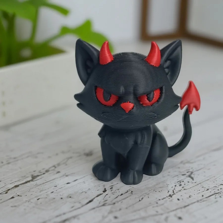 Gothic Black Devil Cat Statue with Horns, Durable Plastic Halloween, Home,Office Gothic Black Devil Cat Statue with Horns, Durable Plastic Halloween, Home,Office