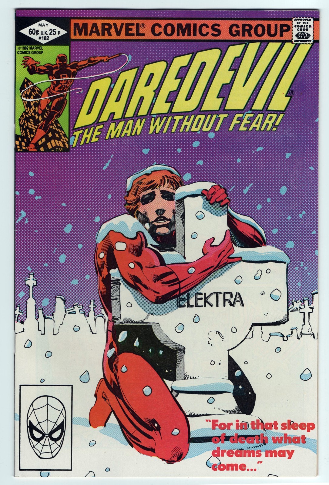 Daredevil #182 VF/NM 9.0 Raw High Grade Key Frank Miller Elektra Daredevil #182 VF/NM 9.0 Raw High Grade Key Frank Miller Elektra