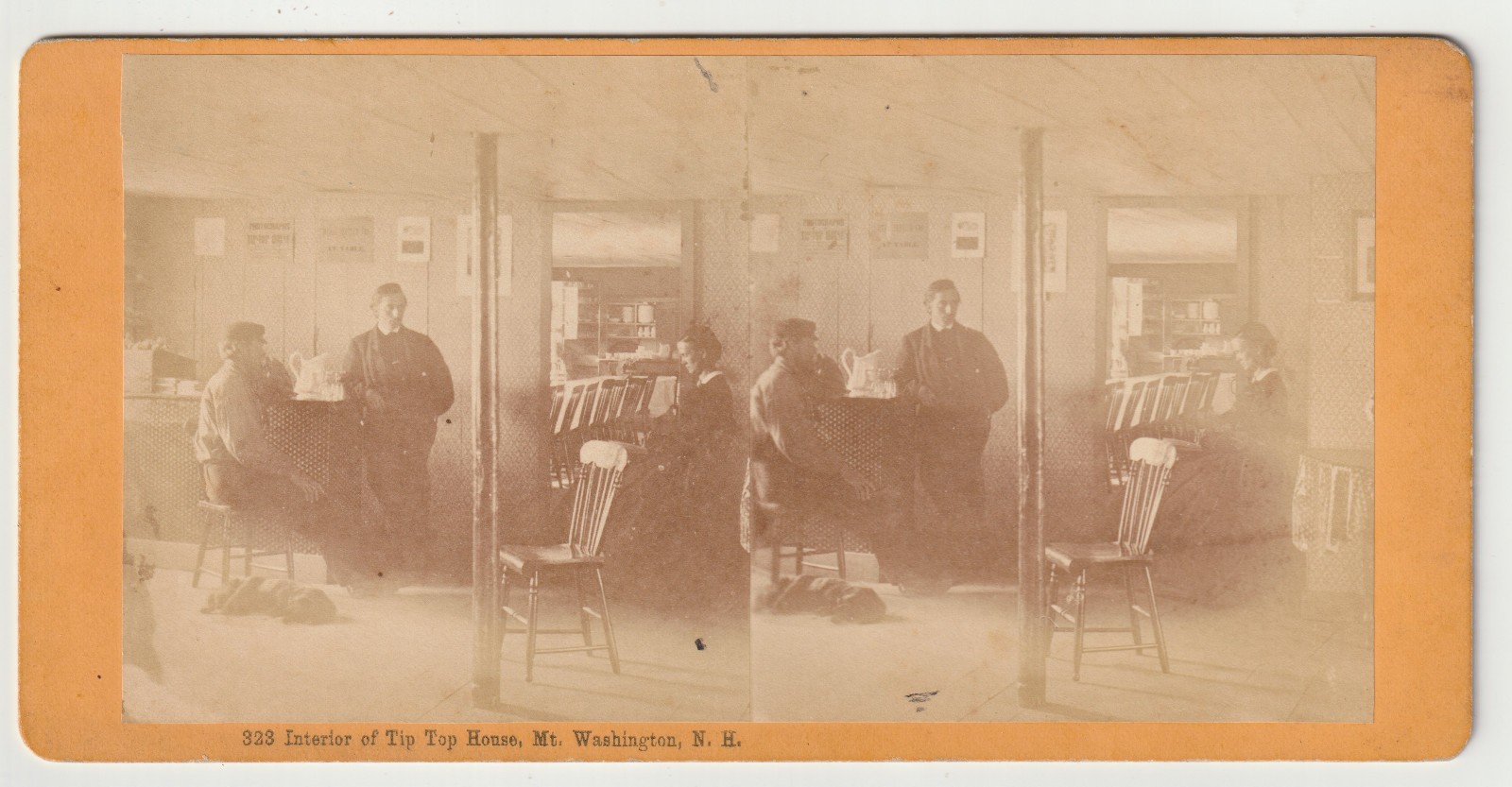 TIP TOP HOUSE INTERIOR - SIGNAGE - MT WASHINGTON  NEW HAMPSHIRE  WHITE MOUNTAINS