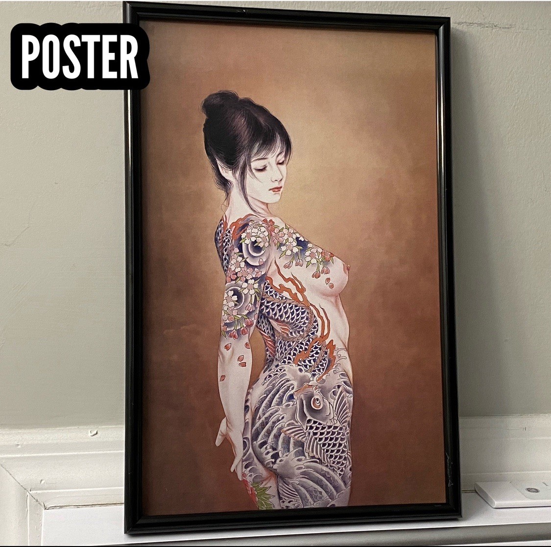 Japanese Bondage shibari kinbaku Fantasy Pinup Girl Poster