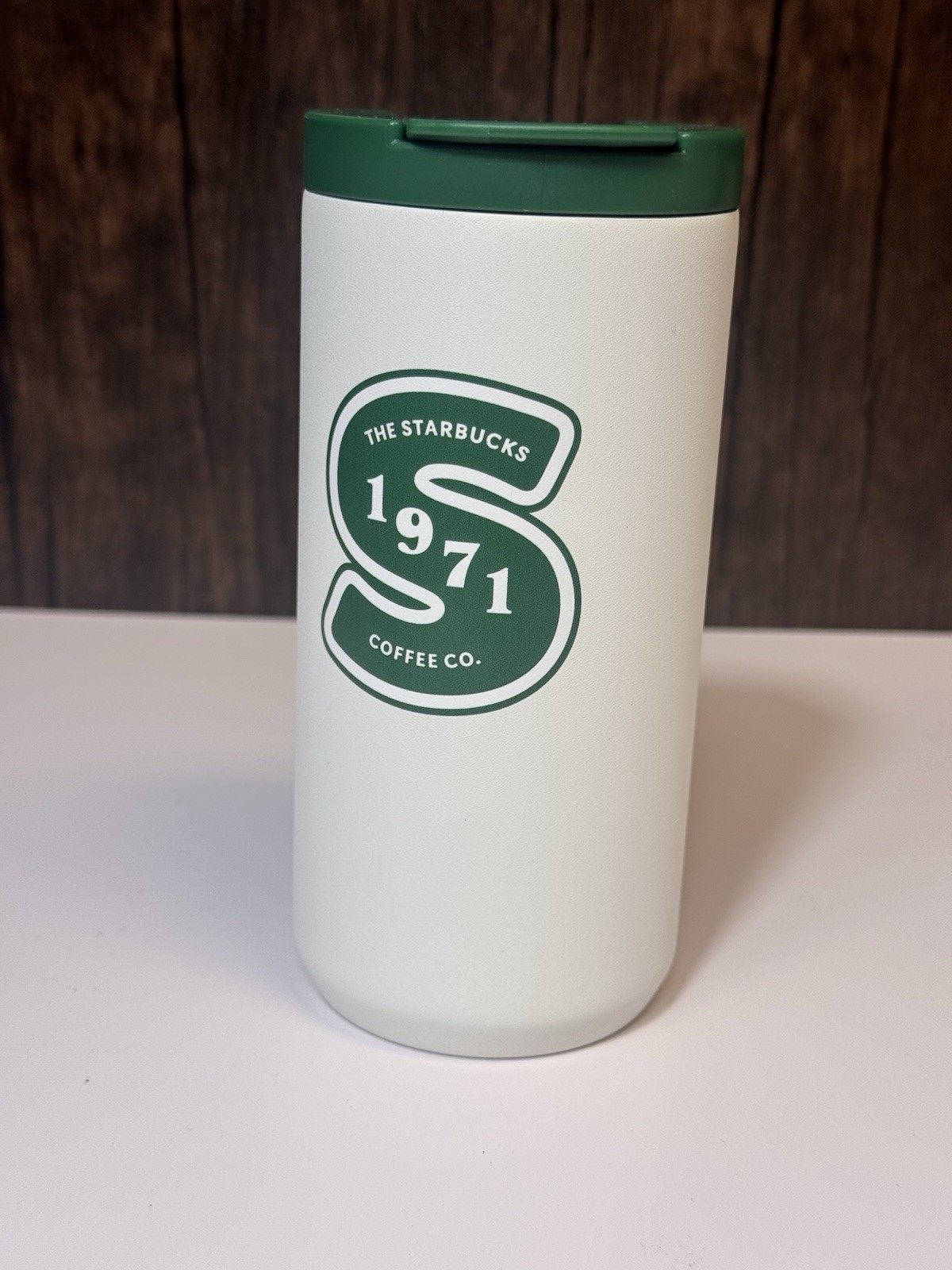 NEW RELEASE Starbucks 1971 Heritage Coffee Stainless Steel White Tumbler 12 Oz NEW RELEASE Starbucks 1971 Heritage Coffee Stainless Steel White Tumbler 12 Oz