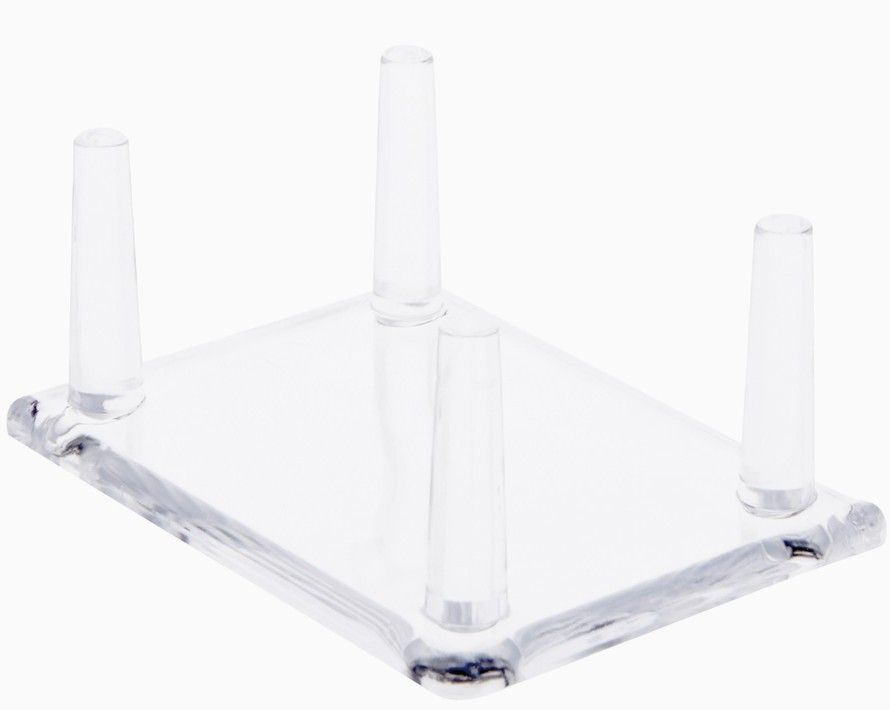 1 Medium Clear Prong Stand Acrylic Display Geode Mineral Crystal Cluster Holder 1 Medium Clear Prong Stand Acrylic Display Geode Mineral Crystal Cluster Holder