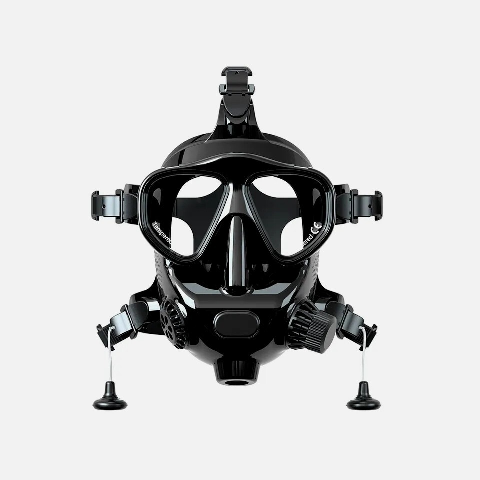 New Black Rubber Fetish Breath Play Dive Gas Mask