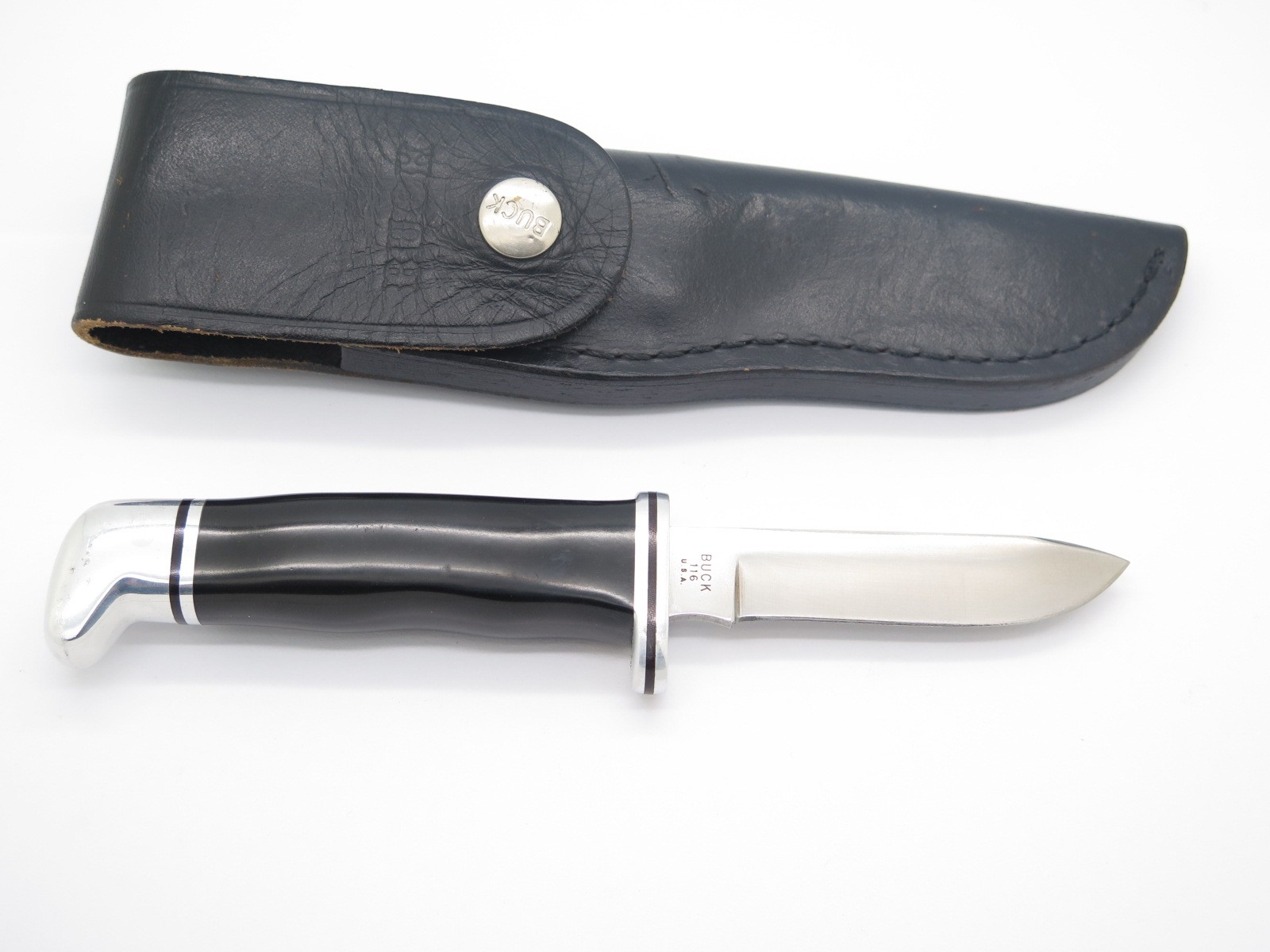 Vintage 1972-86 Buck 116 Caper 3 Liner USA Fixed Blade Hunting Knife (#6132)