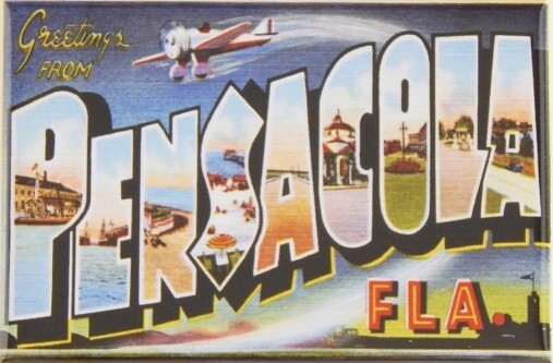 N172 Pensacola Florida Vintage Travel Poster Nice Fridge Magnet