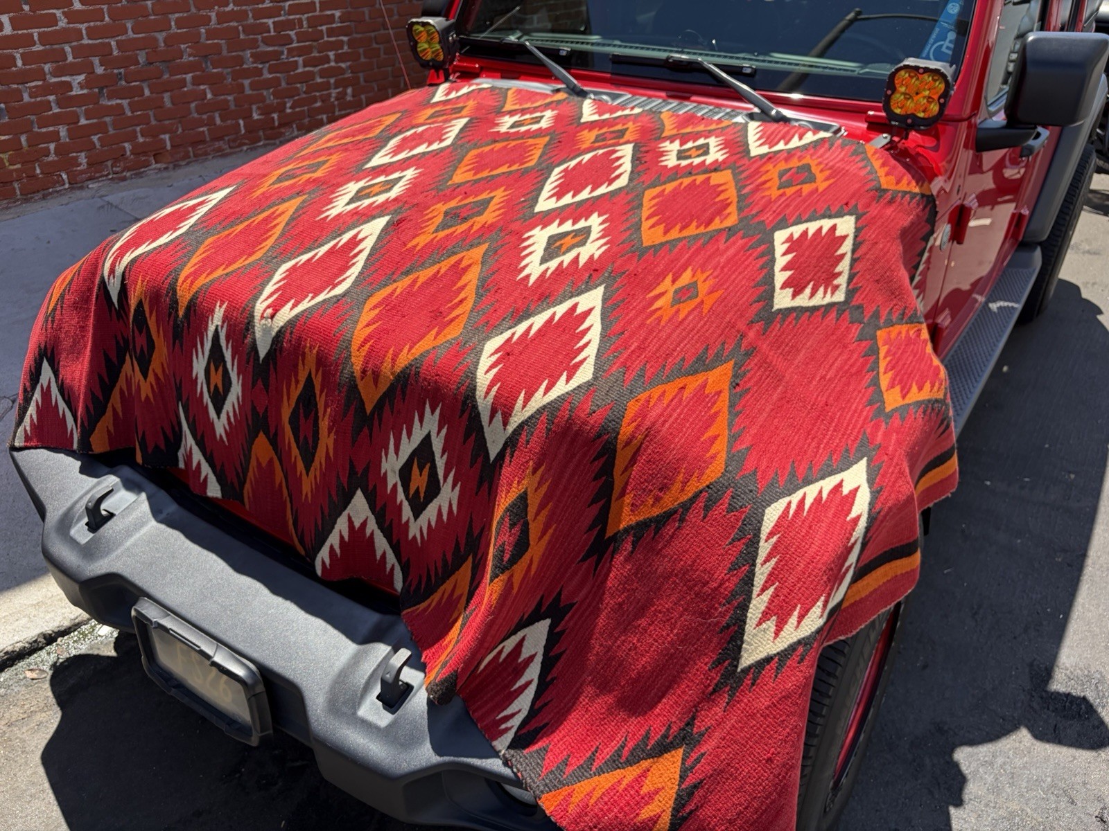 Auth:  Antique American Indian Rug / Blanket   Transitional Beauty   Red  5x8'
