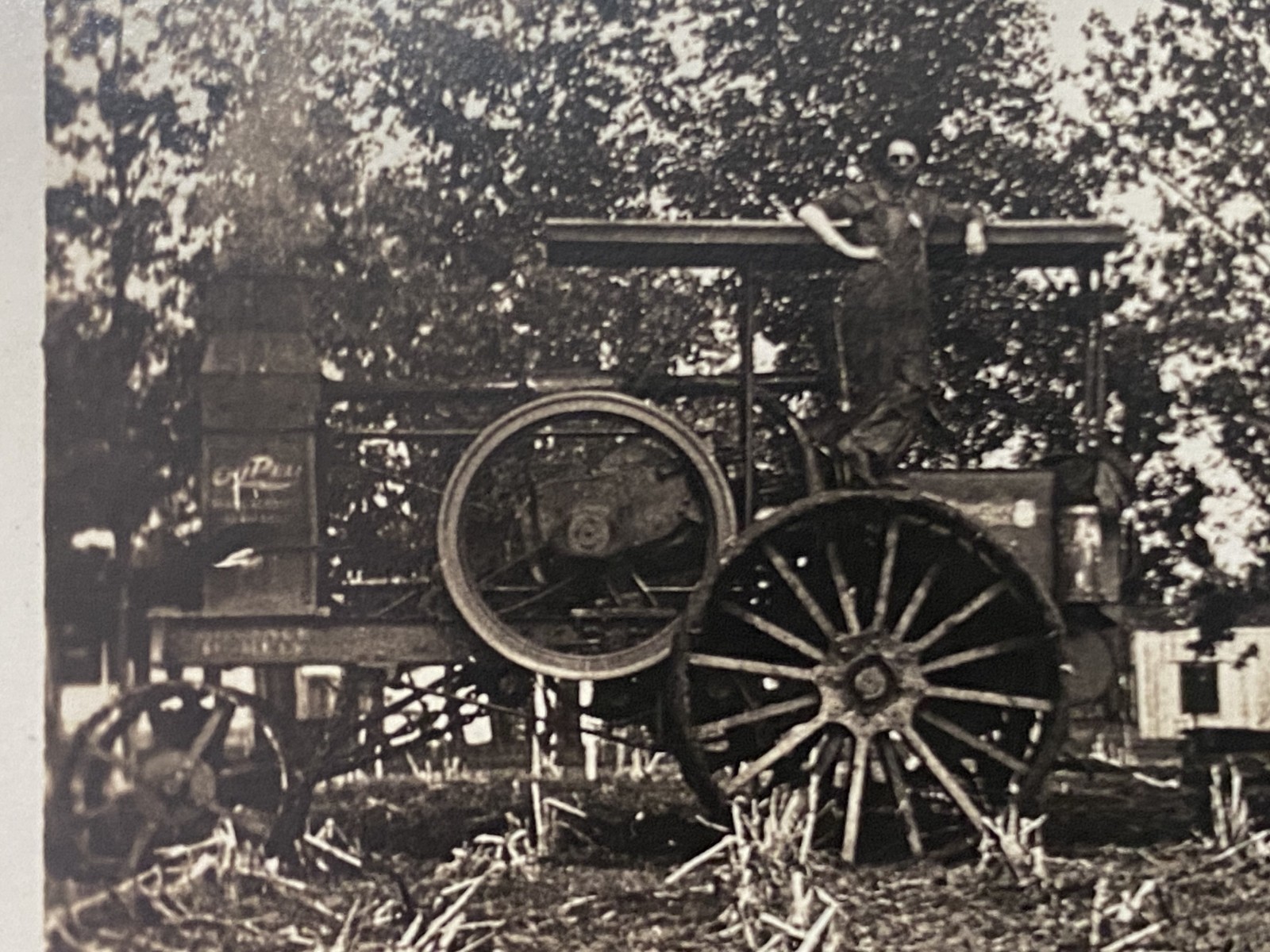VTG RPPC Rumely OilPull Tractor Mule Team Farming Terry Montana MT Postcard VTG RPPC Rumely OilPull Tractor Mule Team Farming Terry Montana MT Postcard