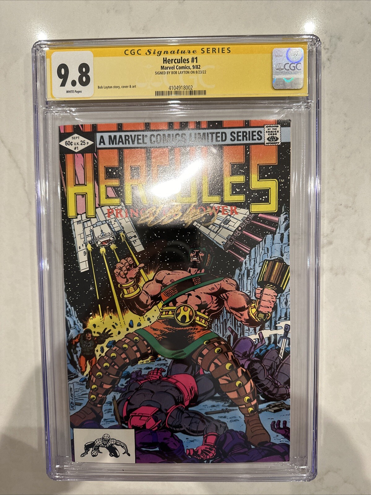 Hercules (1982) # 1 Prince Of Power Signed By Bob Layton-Census=1 (9.8 CGC SS)