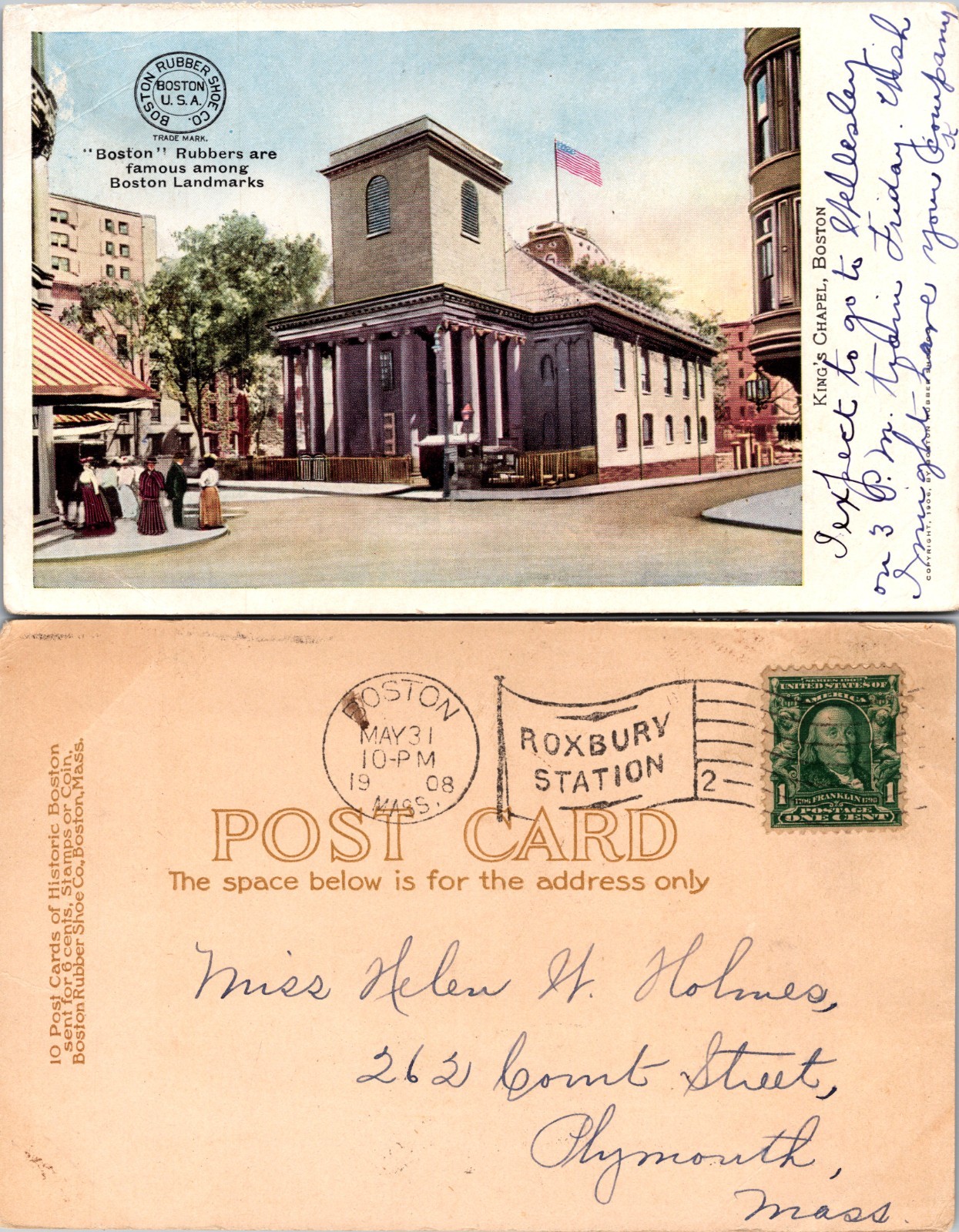 Boston Landmarks Postcard