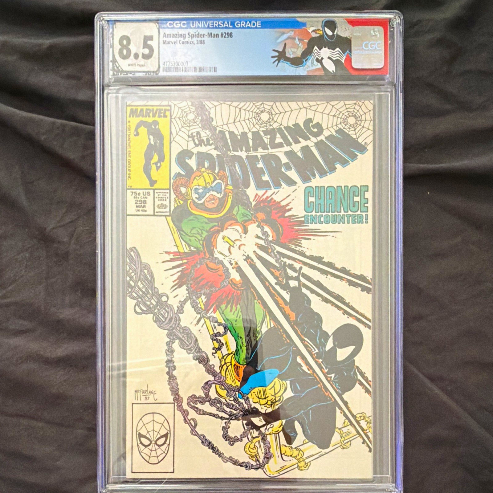 Amazing Spider-Man #298 CGC 8.5 White Pages 1st McFarlane ASM Eddie Brock