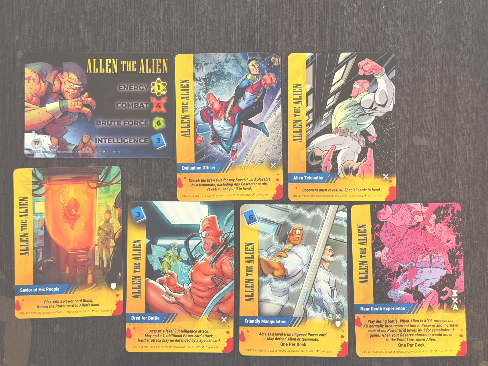 ALLEN THE ALIEN 7 Card Set Overpower  Skybound Invincible/Walking Dead