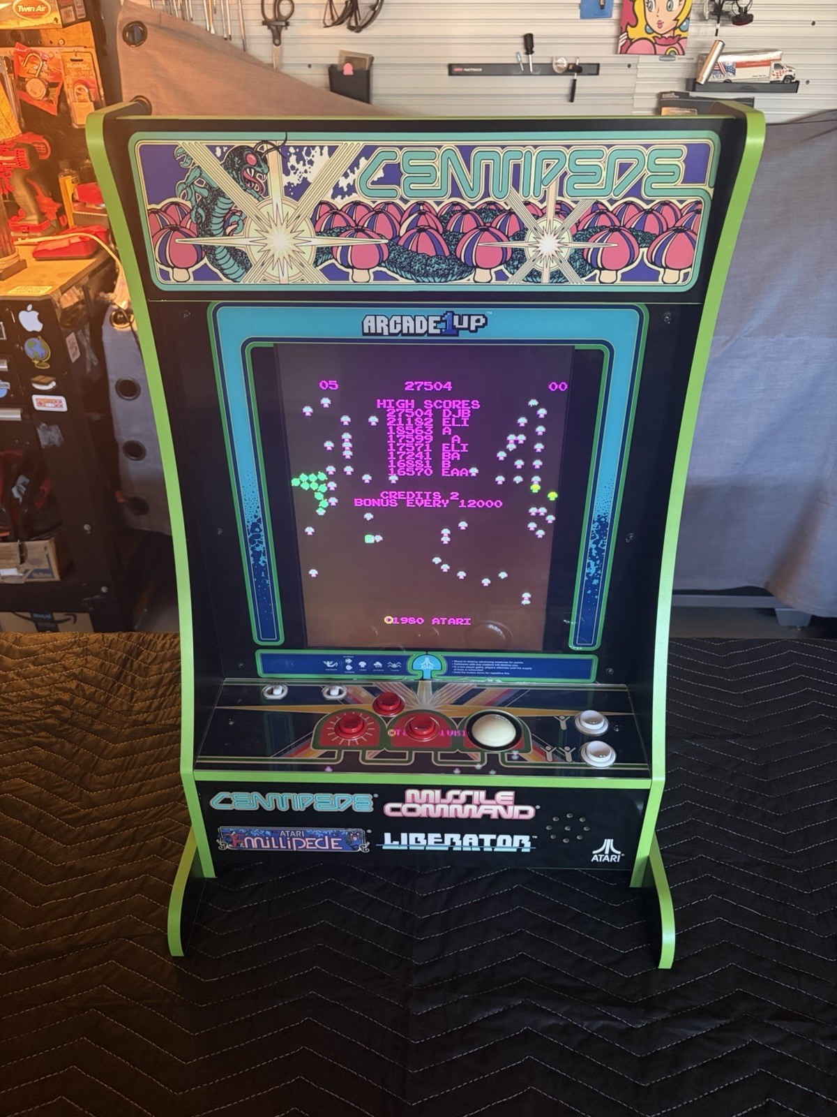 Arcade 1up CENTIPEDE Party-cade 4in1 Games RaRE arcade1up Atari Video Game NiCE