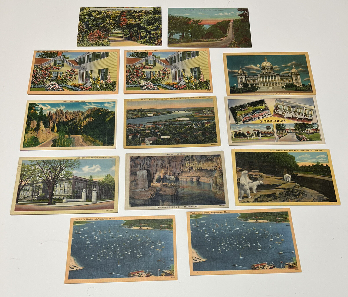 RARE Lot of 13 Postcards MO MA IA OH ANTIQUE LINEN CA Post Card 1905s-1950s Era RARE Lot of 13 Postcards MO MA IA OH ANTIQUE LINEN CA Post Card 1905s-1950s Era