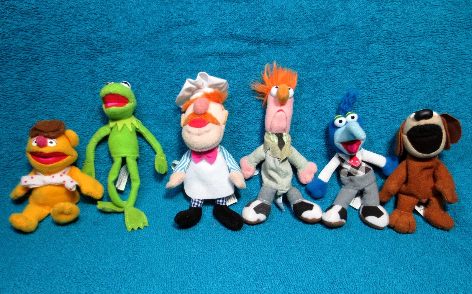Lot of 6 Vintage 2003 Starbucks Muppets Finger Puppets Kermit Beaker Chef Gonzo