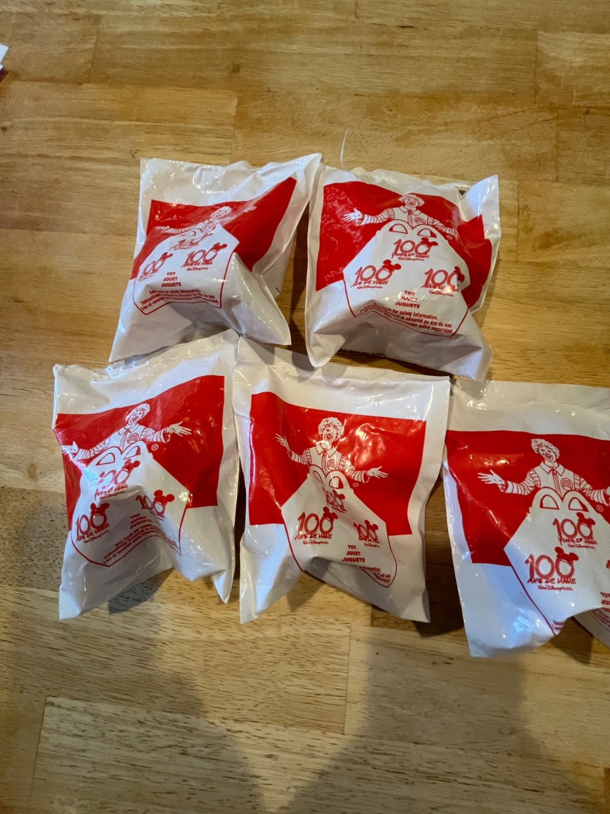 2002 McDonald’s Happy Meal Disney’s 100 Years of Magic Set of 5 Mystery Pack