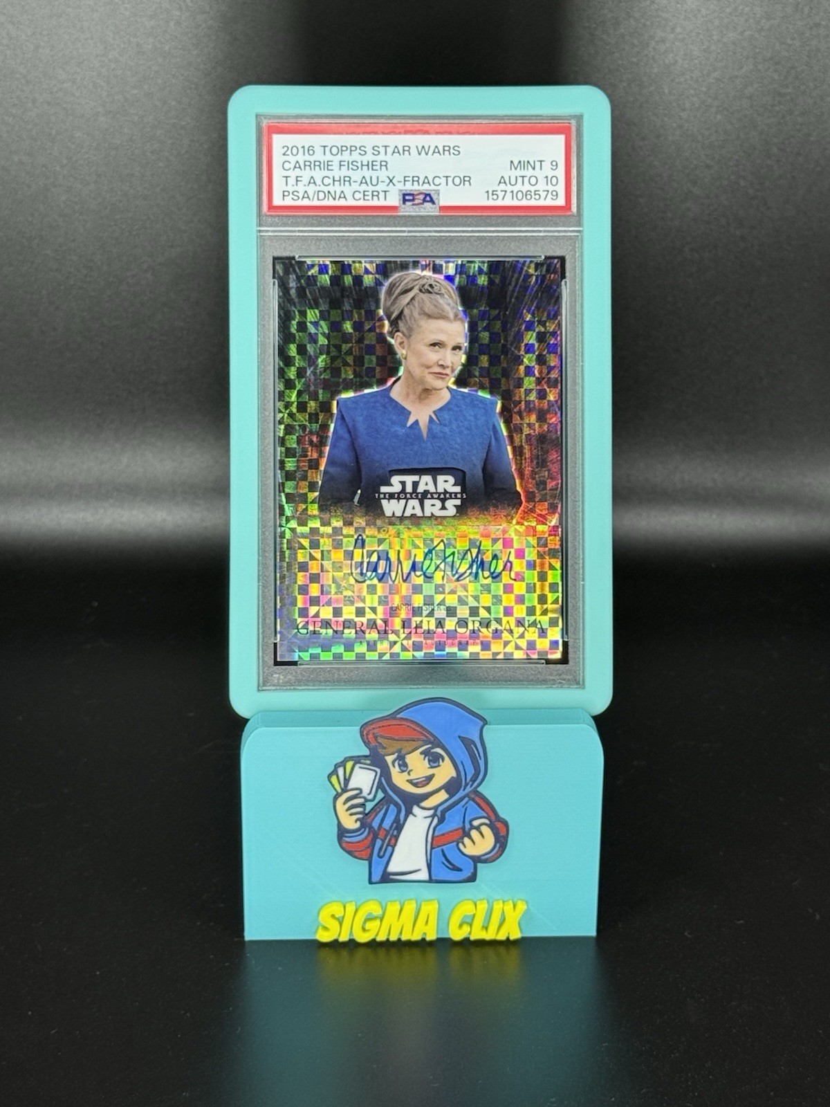 Carrie Fisher X-Fractor Auto 07/25 PSA 9 AUTO 10 2016 Topps Chrome Star Wars 🔥