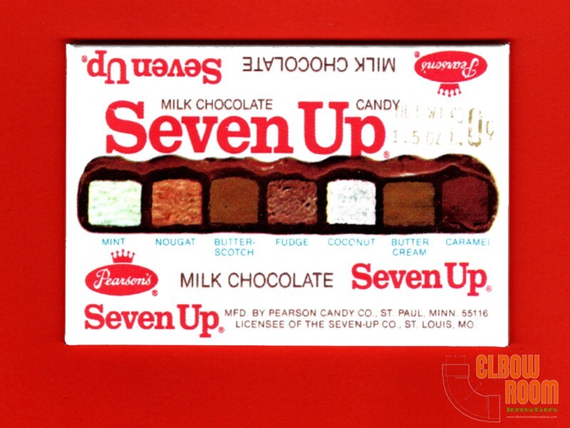 Pearsons Seven Up candy bar vintage wrapper art 2x3 Pearsons Seven Up candy bar vintage wrapper art 2x3