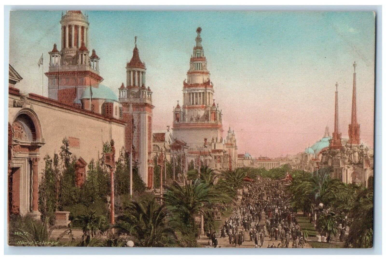 c1915 Palm Avenue Panama-Pacific International San Francisco California Postcard