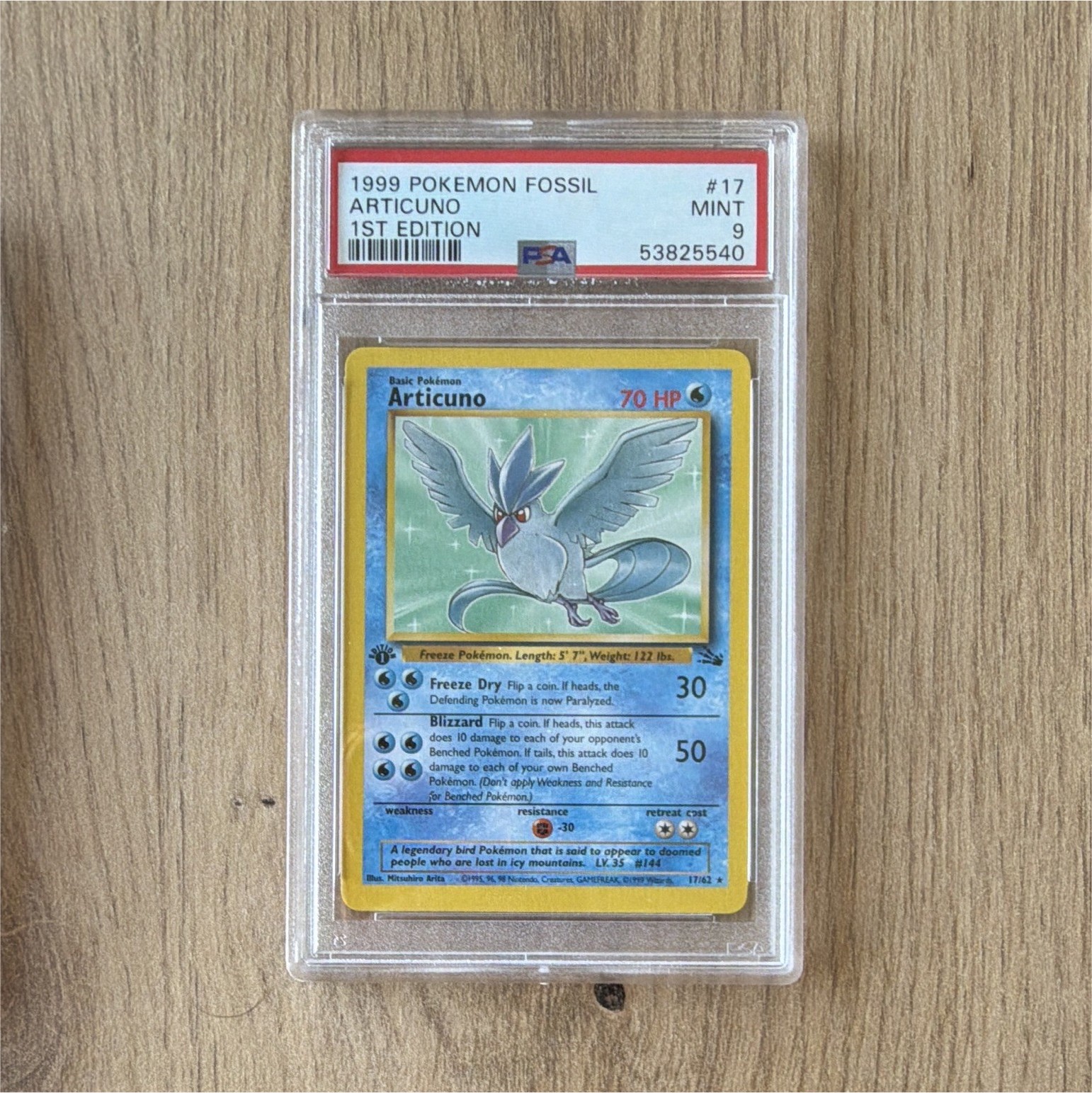 Pokemon TCG Fossil Articuno 1999 1st Edition #17/62 English PSA 9