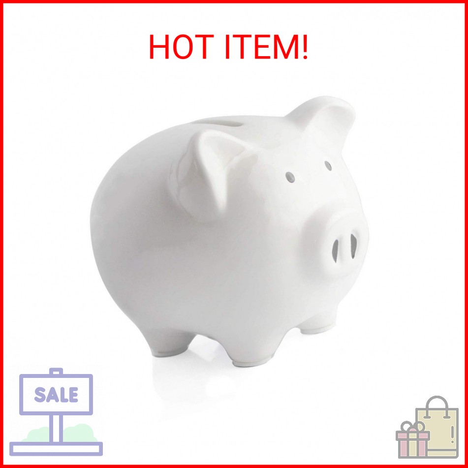 KOHIENWO Piggy Bank,Child to Cherish Ceramic Pig Money Piggy Banks for Boys Girl