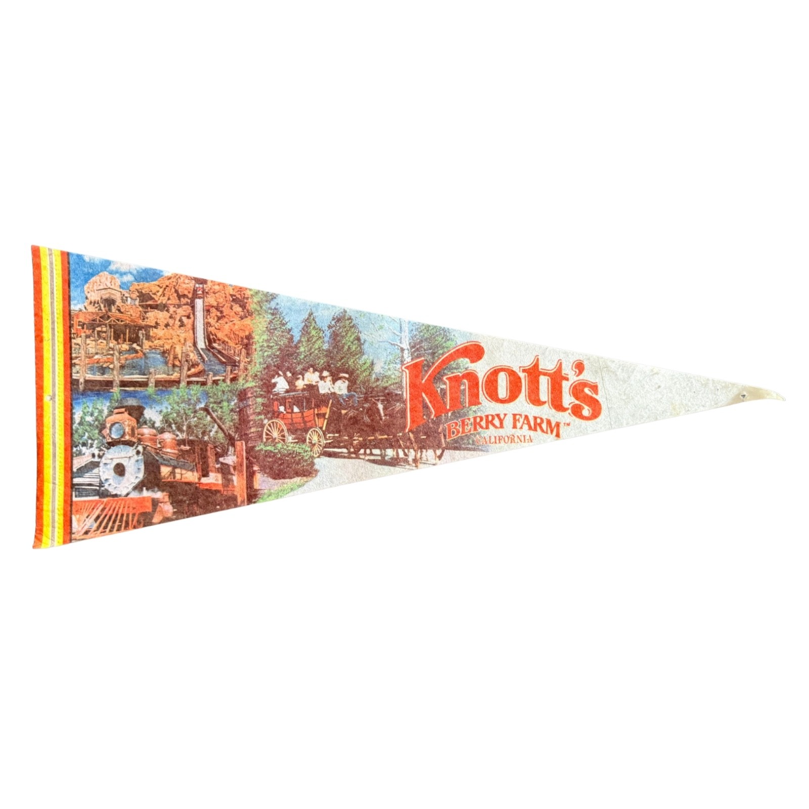 Vintage Knott\'s Berry Farm California Felt Souvenir Pennant 30\