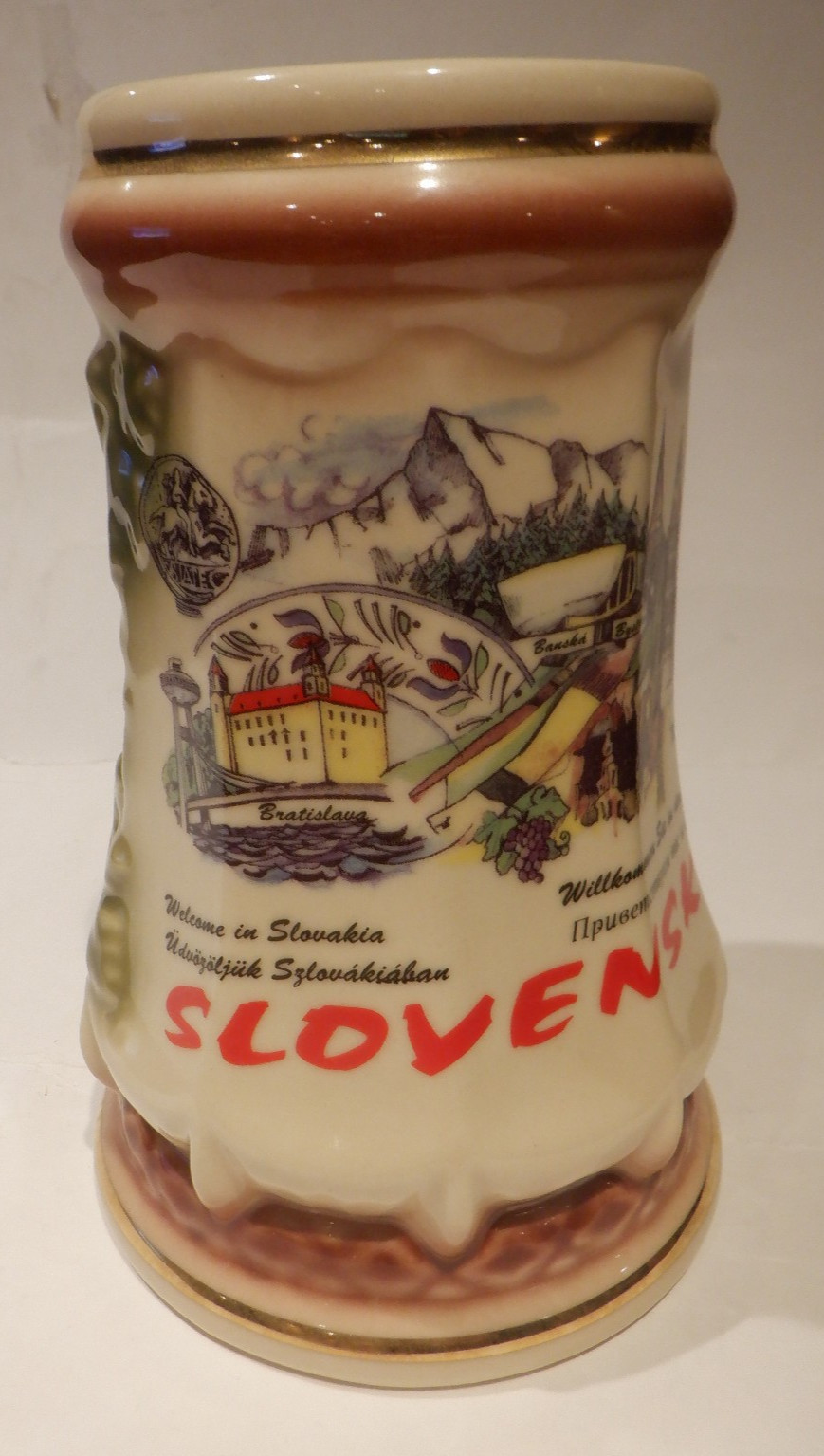 Slovakia 1990\'s Hand Made Ceramic 32 oz. Beer Mug by Keramik Studio