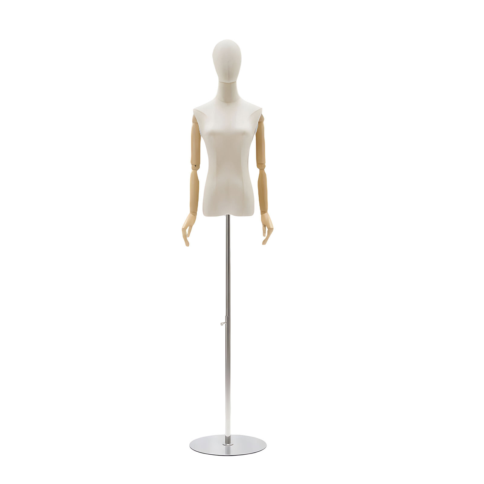 Female Mannequin Torso Dress Clothing Form Display Body Tripod Stand Silver Gold