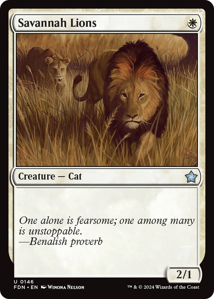 Savannah Lions [Foundations] Magic MTG