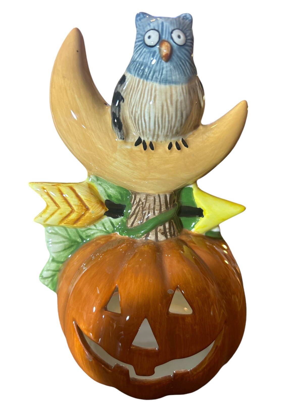 Sakura Earthenware Halloween Votive Holder DEBBIE MUMM