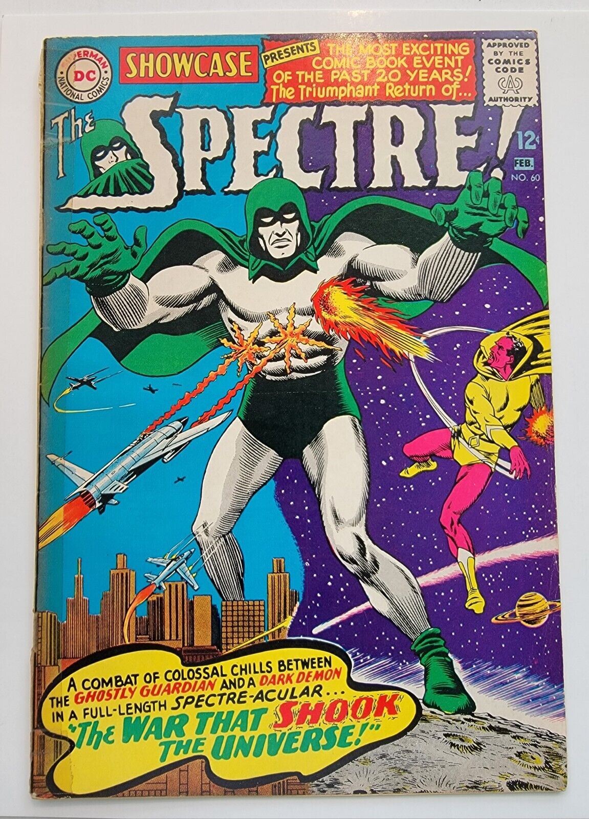 SHOWCASE Presents THE SPECTRE #60 VG 1st App The Spectre 1966 DC Vintage Silver