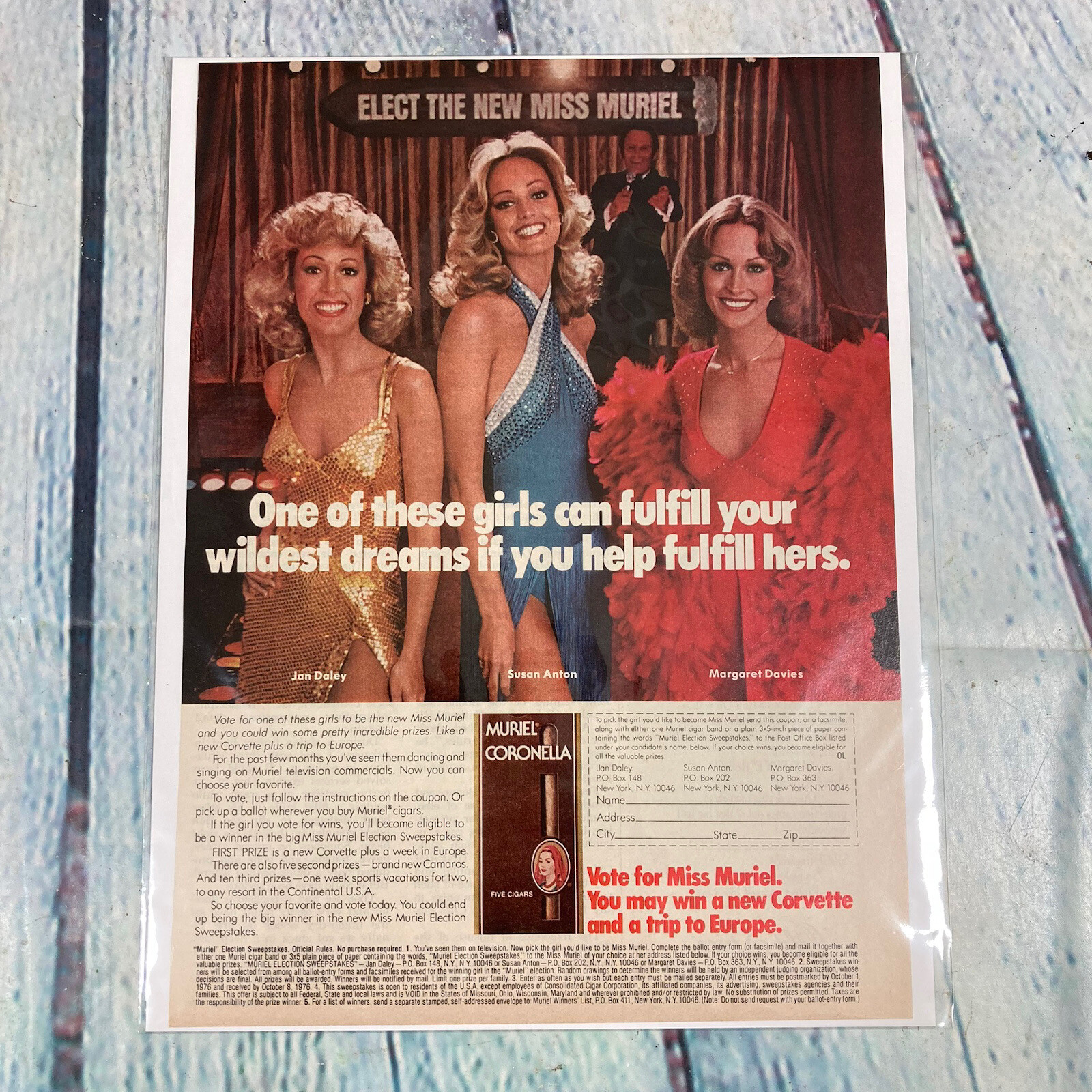 1976 Sexy Susan Anton Muriel Vtg Print Ad/Poster Pinup Promo Art Magazine Page