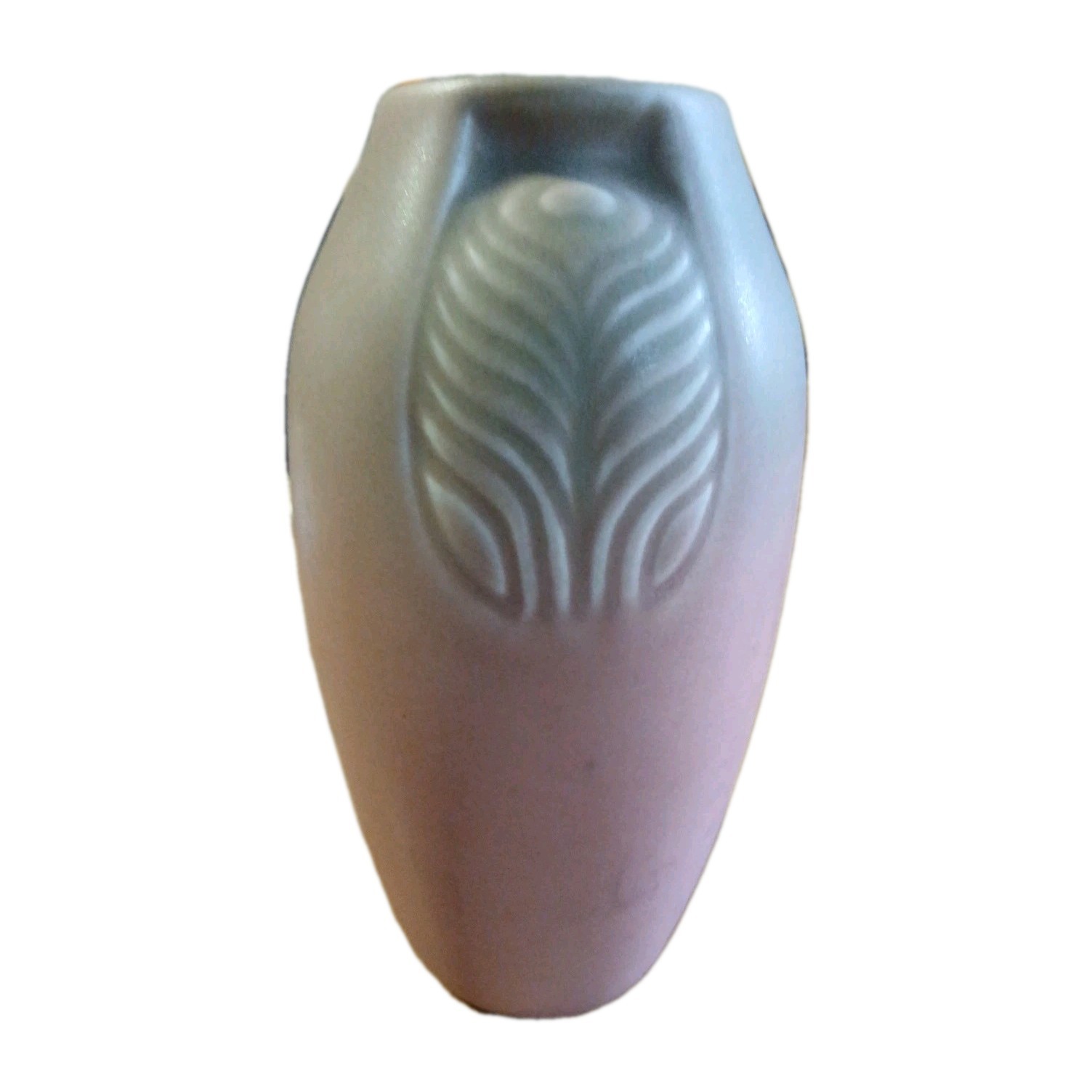 Antique Rookwood Peacock Feather Dusty Rose Pottery Vase 1926 Arts & Crafts 
