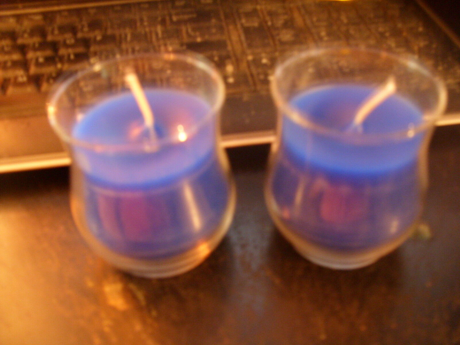 Partylite  SET OF 2 OCEAN MIST Mini BARREL Jar Candles  VERY RARE