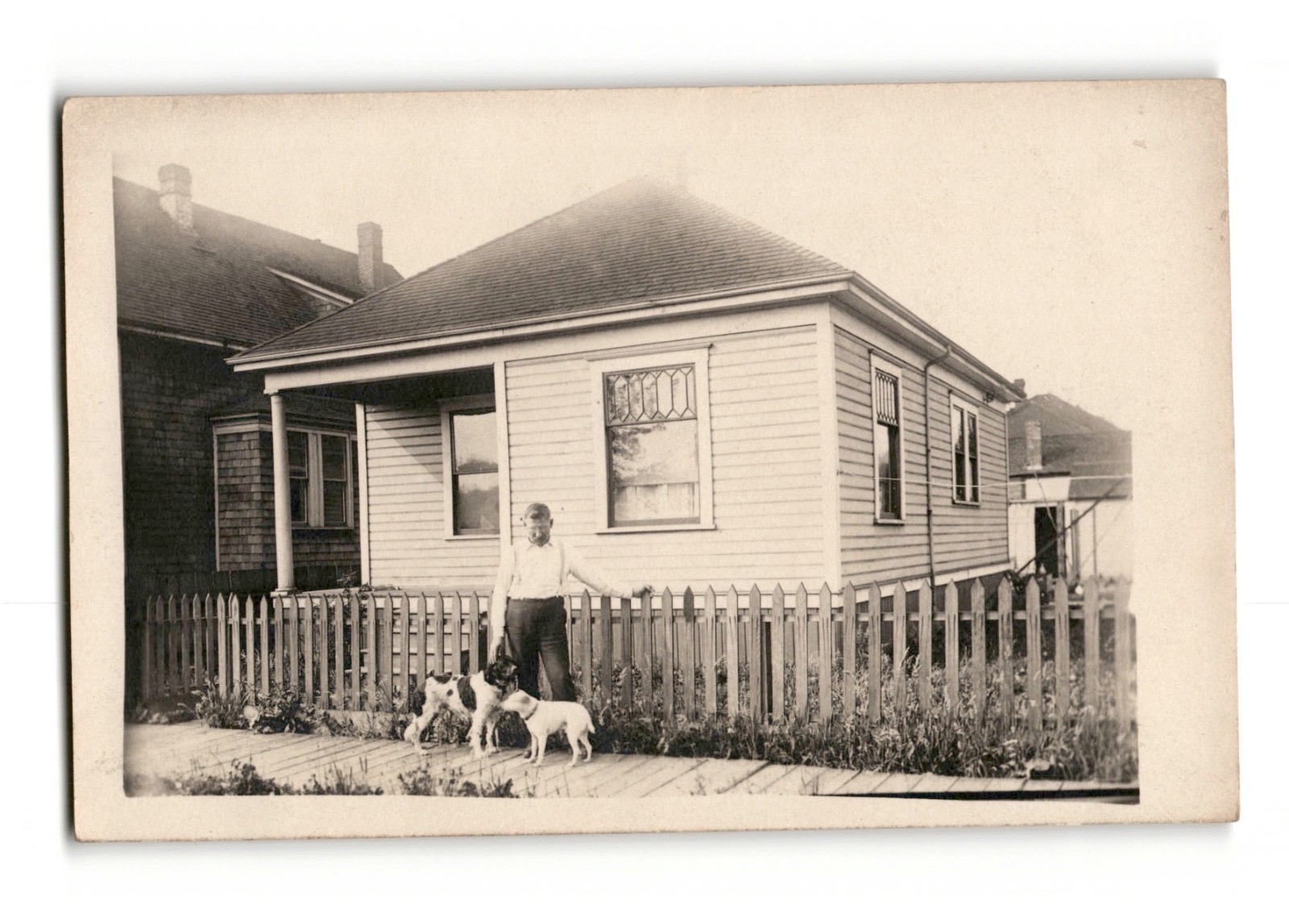 x2 RPPCs Same Man Aberdeen WA 1914 Beer Calendar & Home w/ Dogs Pre-Prohibition