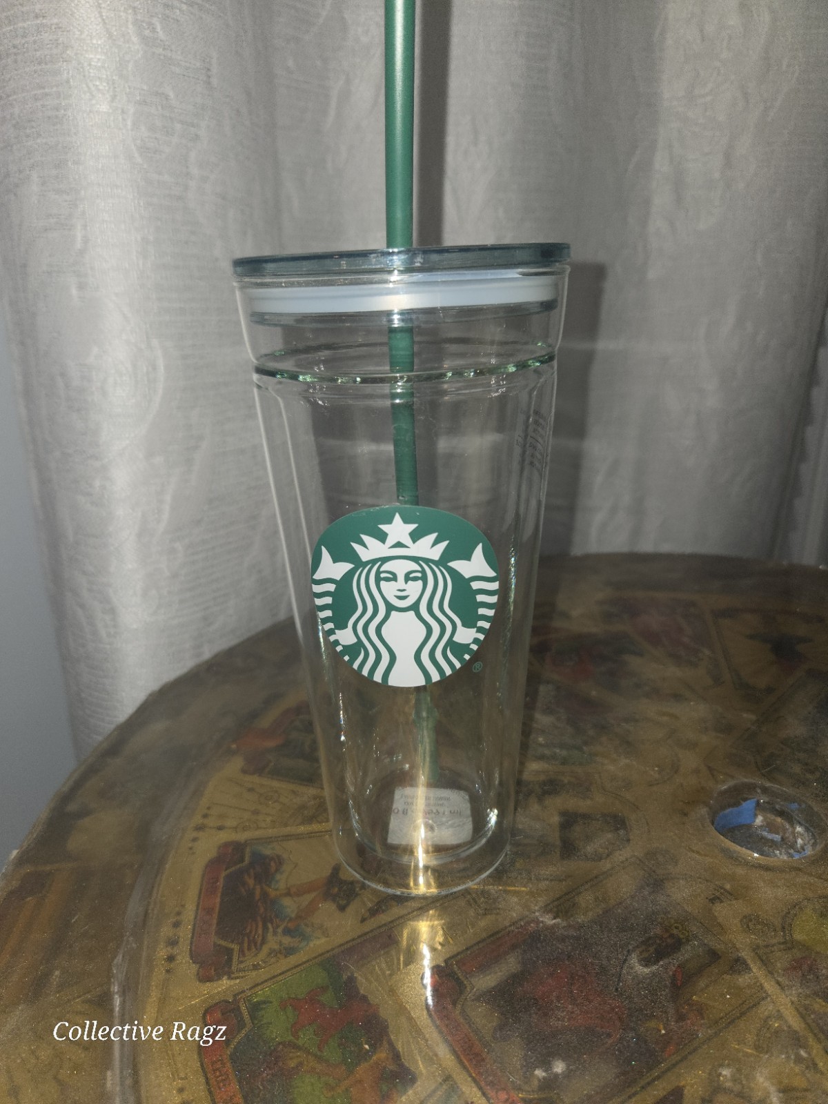 STARBUCKS DOUBLE WALLED GLASS TUMBLER 20 FL OZ CUP COLLECTIBLE *RARE* New