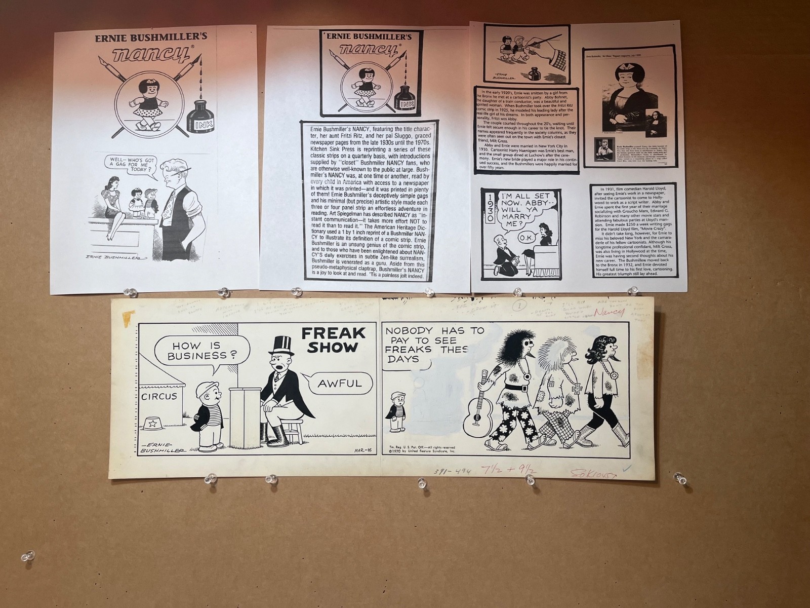 Original Ernie Bushmiller Nancy Weekly:  3-16-1970 \