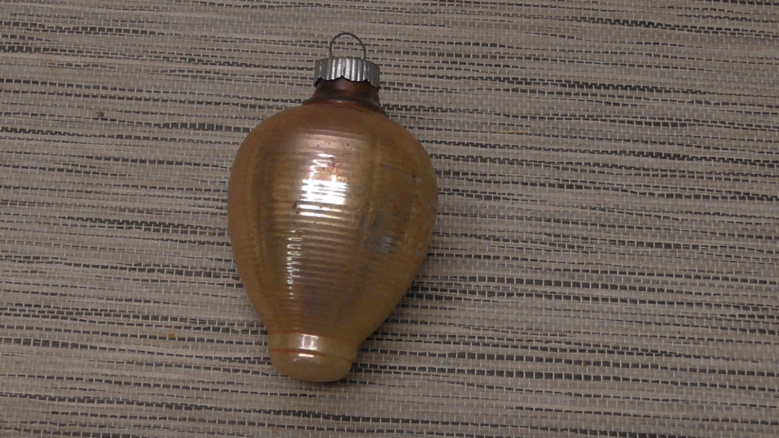 Vtg Shiny Brite Pink Ribbed Lantern Beehive Glass Christmas Ornament 3