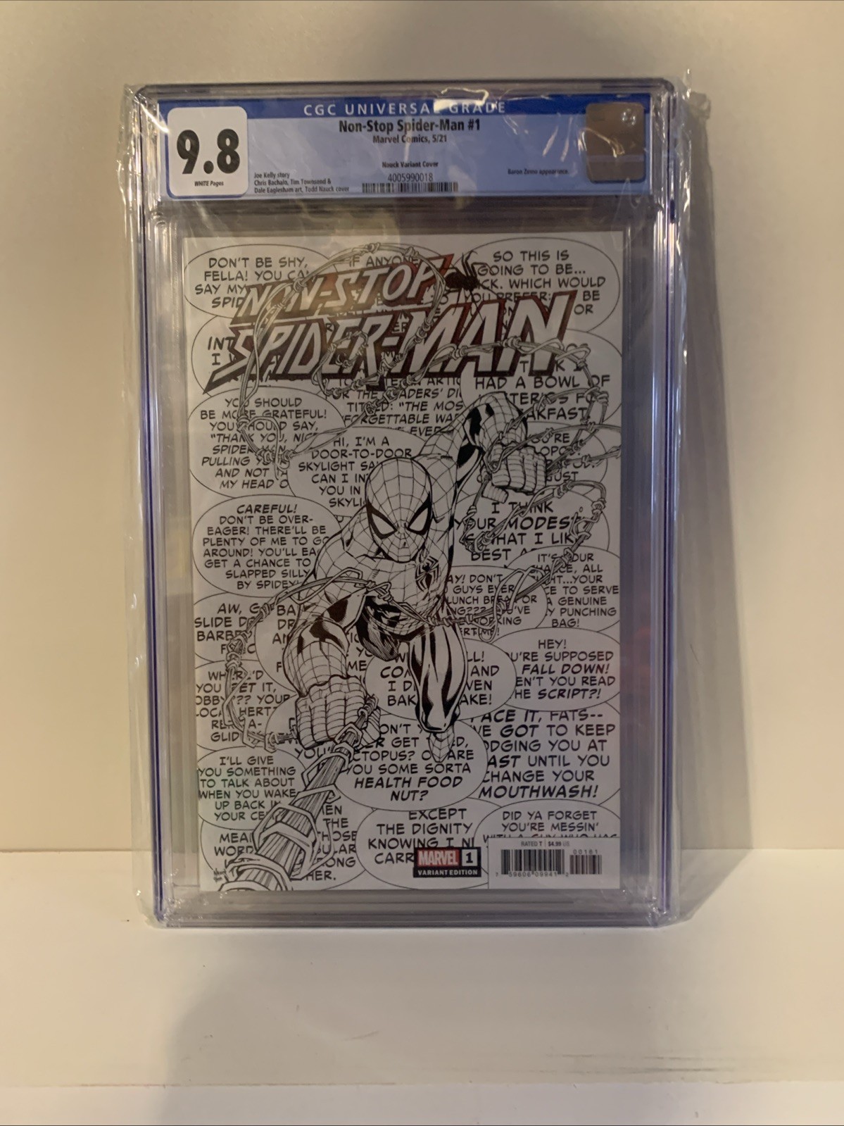 Non-Stop Spider-Man #5 (Marvel Comics 11/21 CGC 9.8 Nauck Sketch Cover Variant