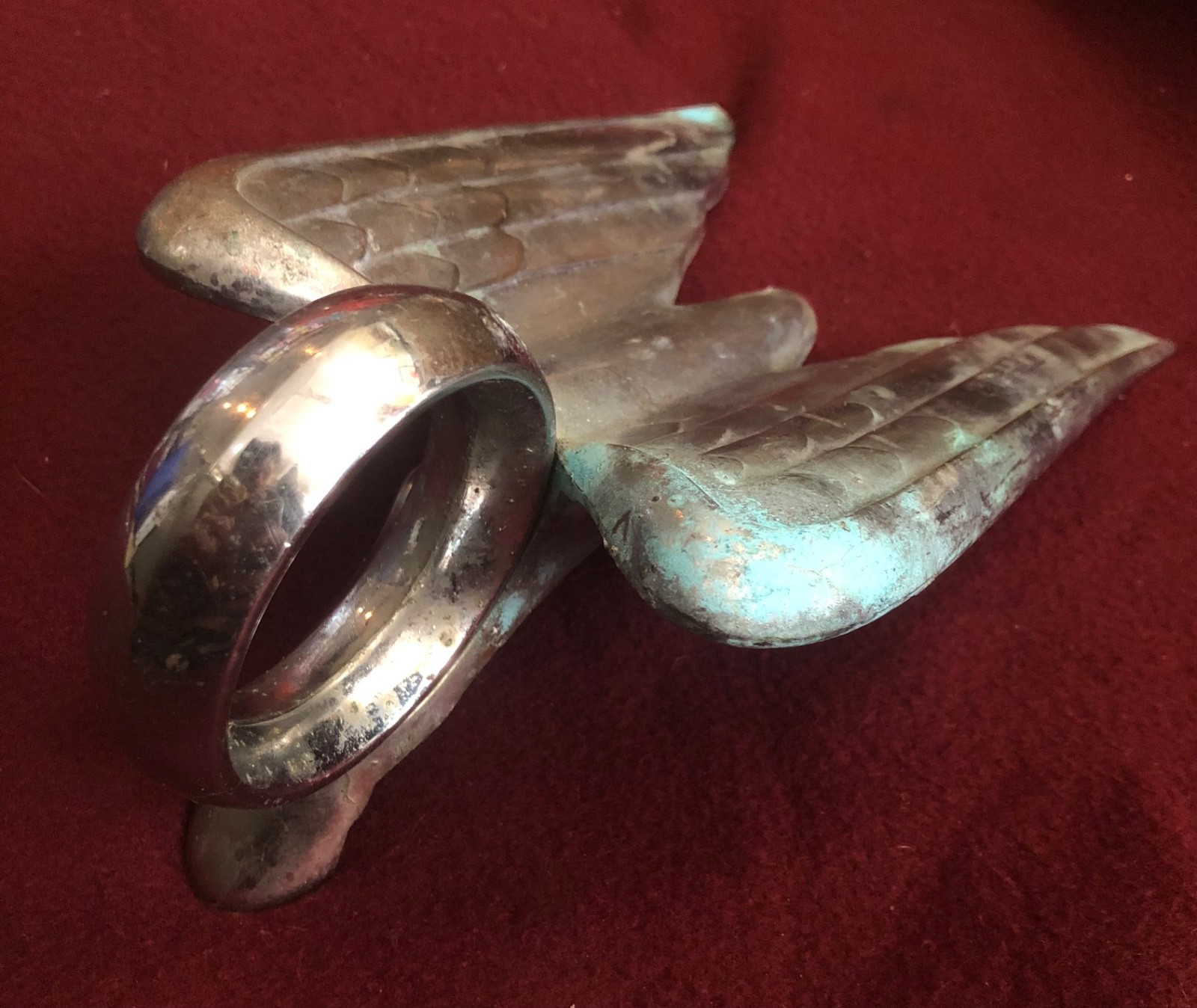 Vtg 1951-52 Chrysler Imperial New Yorker Winged Chrome Hood Ornament 1373207  J2