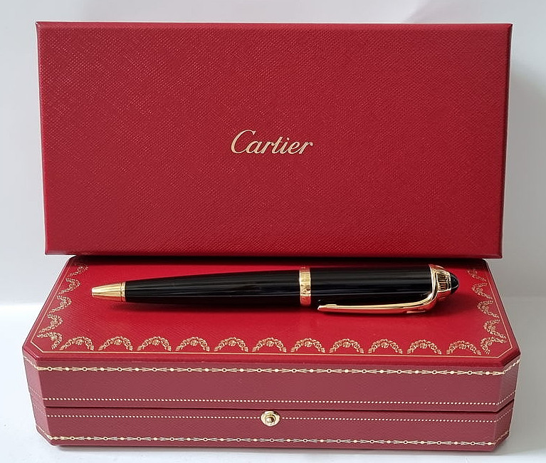 Cartier VIP Ballpoint Pen Black Gold Luxury Executive Rare Edition New IN BOX