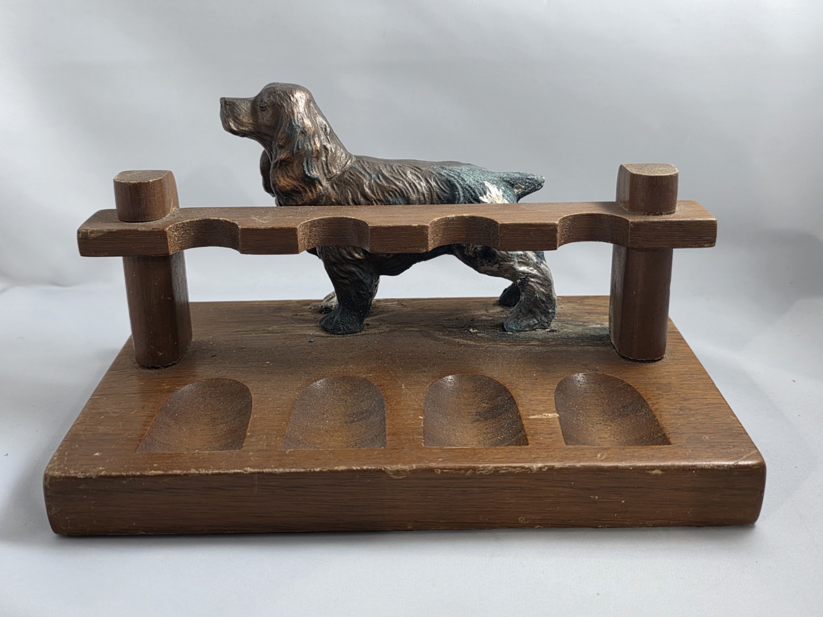 Vintage Duk-It McDonald 4Pipe Stand w/ Cocker Spaniel Dog Genuine