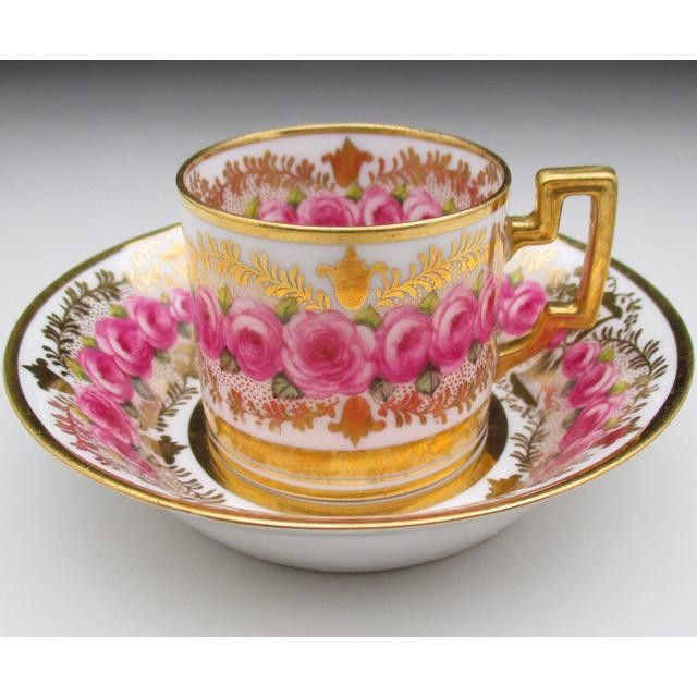 Copeland Cup And Saucer Gold Rose Antique 1900 4.9cm (1.9in) Japan