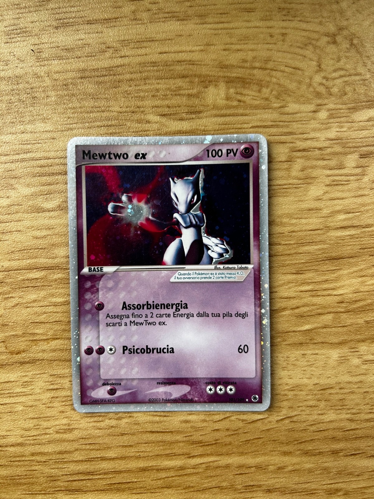 Mewtwo ex 101/109 Holo EX Ruby & Sapphire 2003 Pokemon Card Italian