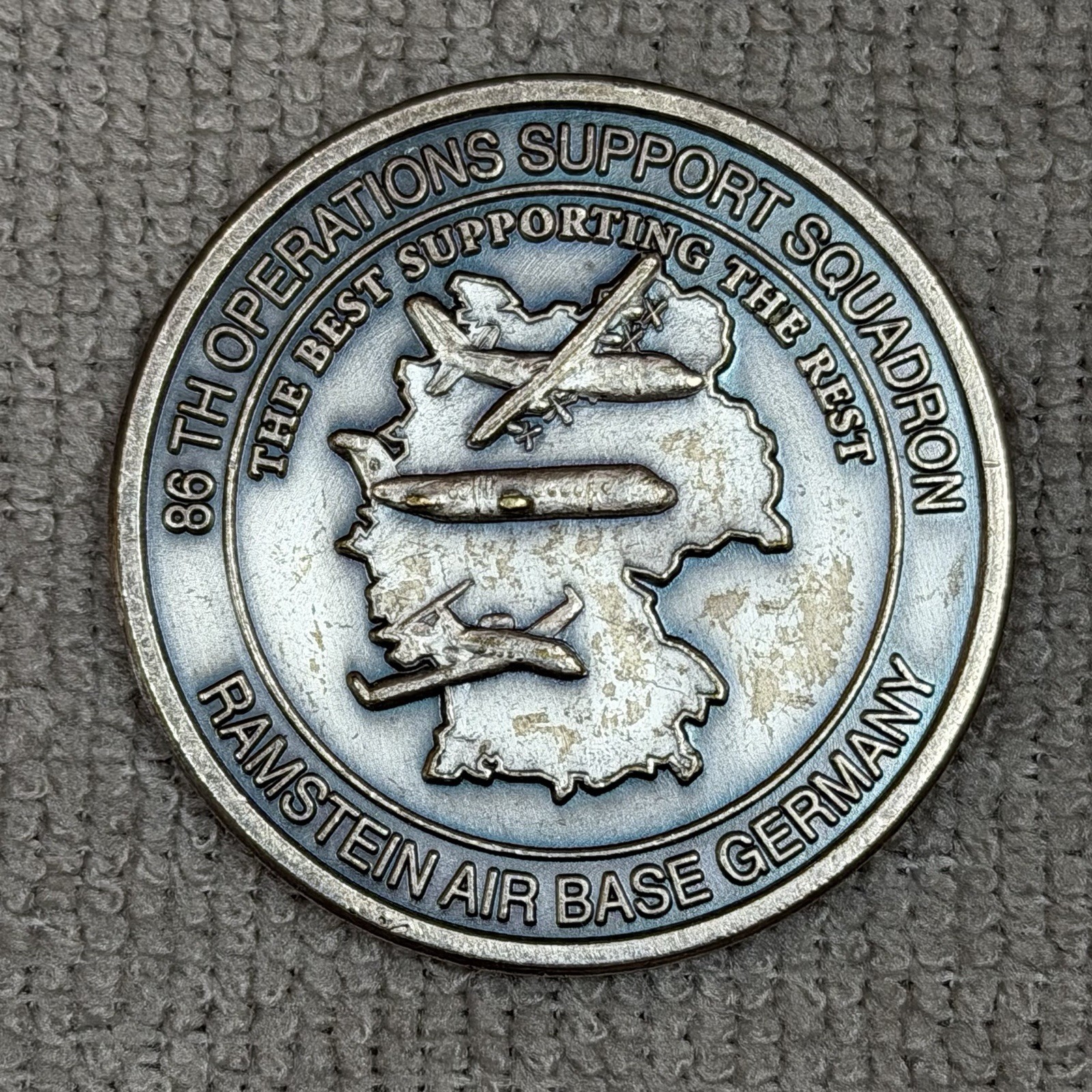 USAF 86th Operations Support Squadron Team Ramstein AB Germany Challenge Coin