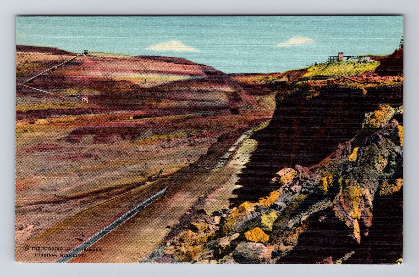 Hibbing MN-Minnesota, Sellers Webb Weggum Mine, Vintage Postcard