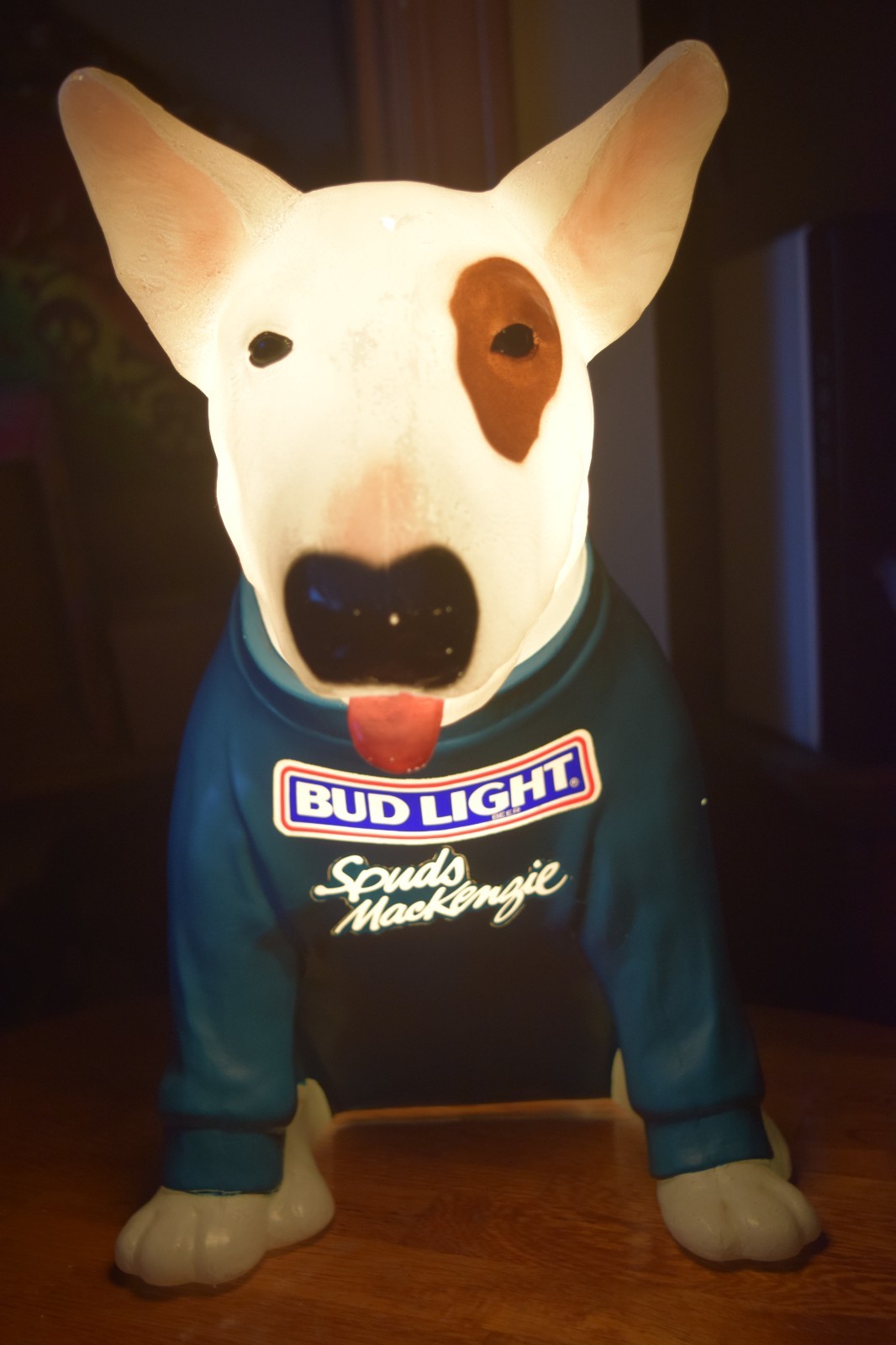 Vintage Budweiser Spuds MacKenzie bar light 1987