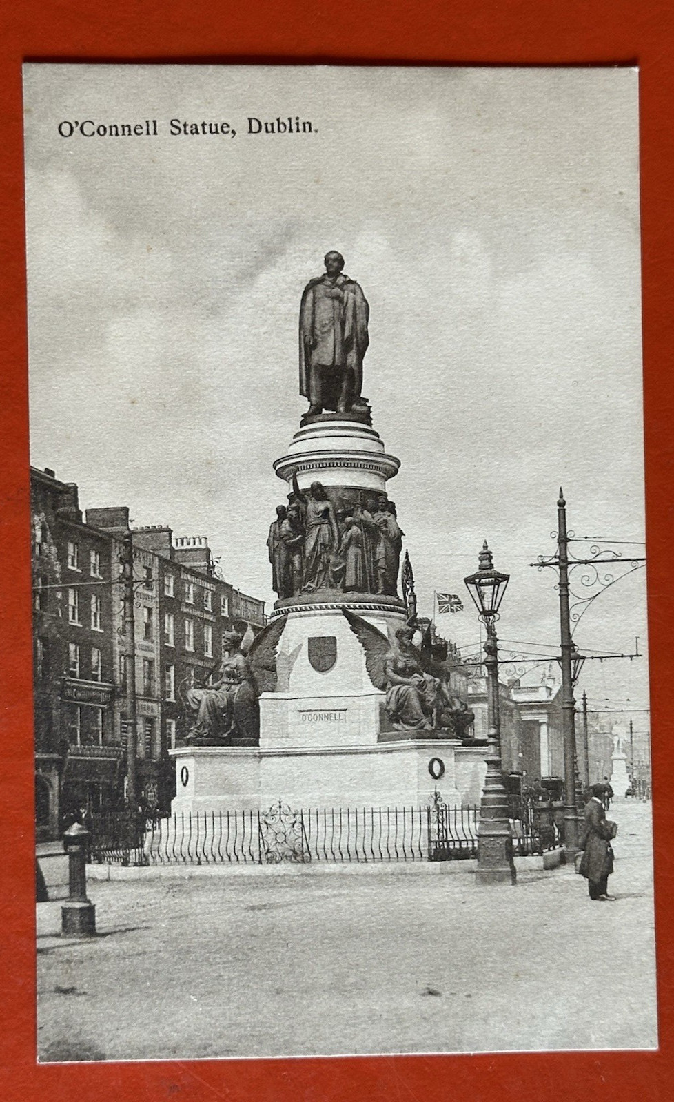 1909 DUBLIN IRELAND~Antique Postcard~DANIEL O\'CONNELL STATUE MONUMENT
