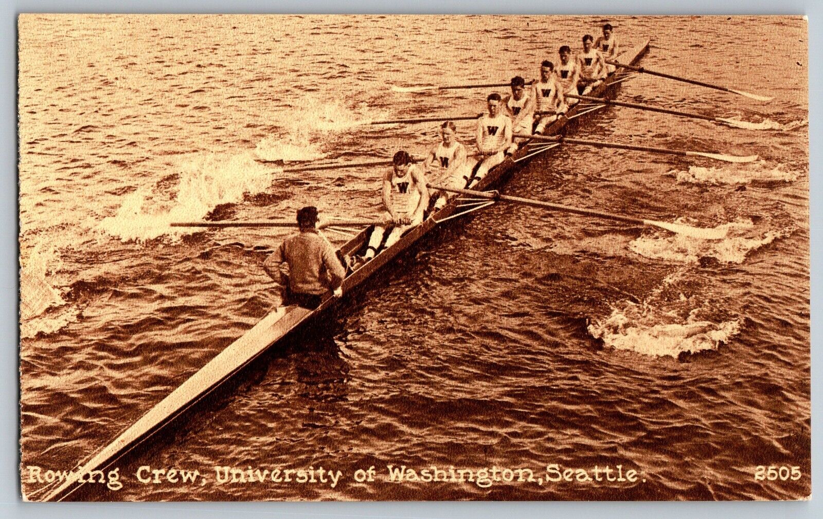 Seattle, Washington WA - Rowing Crew - Boat Race - Vintage Postcard - Unposted