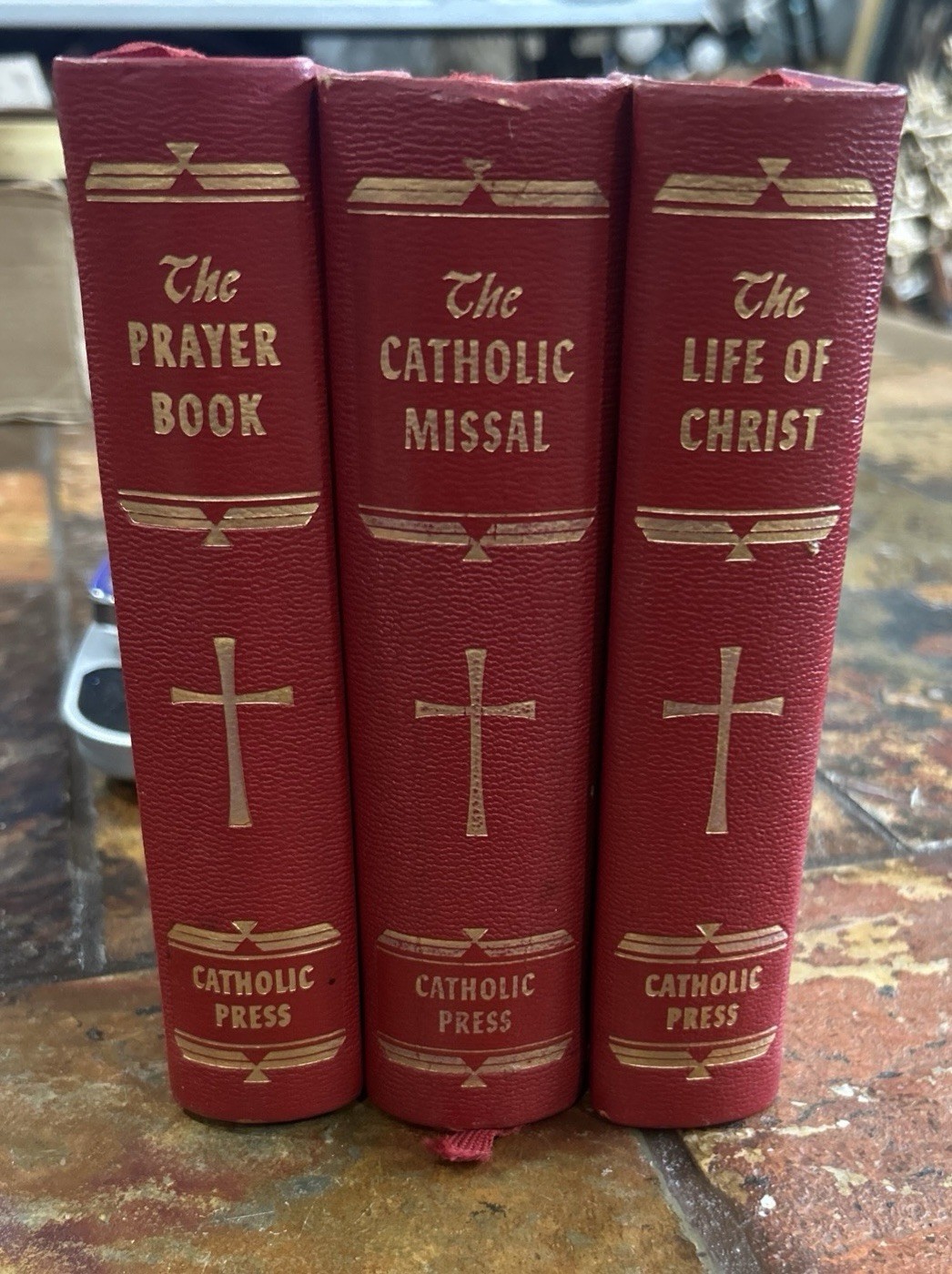 Vintage Catholic Press Prayer Book, Life of Christ, The Missal Set of 3, 1954/55